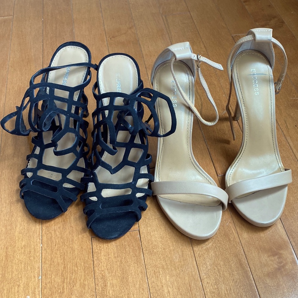 Black and Tan Express high heels size 7